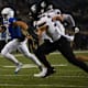 SDSU's quarterback Mark Gronowski (11) runs with the ball on Friday, Dec. 15, 2023 at Dana J. Dykhouse in Brookings.